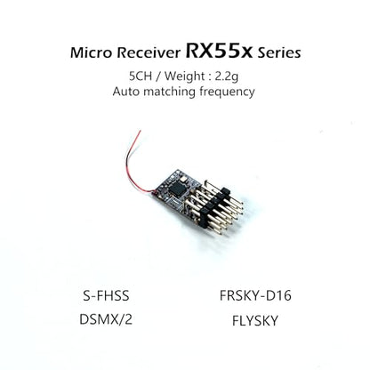 2.4G 5CH Mini Receiver Auto-Matching Frequency S-FHSS;DSMX/2;FRSKY-D16;Flysky AFHDA-2A;ACCST-D16 (RX558)