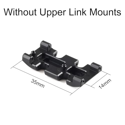 Ultralight Aluminum NOD-24 Transmission for SCX24 AX24 Custom Build, 1/24 RC Crawler Competition Gearbox, Low CG Motor Mount, 2.68:1 Ratio (Silver Without Upper Link mounts)