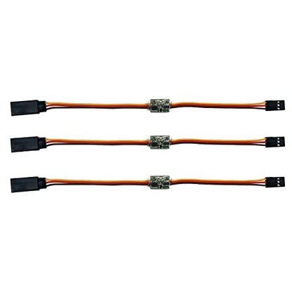3Packs RC Servo Signal Reverser Rotation Inverter 3.6V - 24V 5A Steering Gear Reverser for JR Futaba Aircraft Airplane Steering Gear and Any Servos