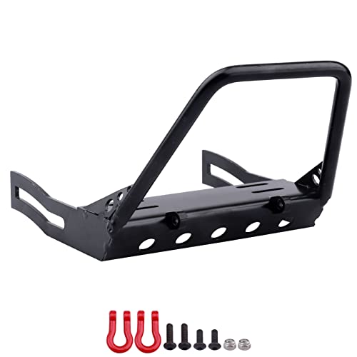 Metal RC Crawler Front Bumper with Winch Mount Shackles for Axial SCX10 & SCX10 II Redcat Gen7 Gen 8 Upgrades (Type A) - style: Type A