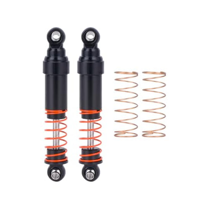 1/18 RC Shocks,52mm Big Bore Shocks CNC Aluminum with Oil Filled 2Pcs for 1/18 RC Crawler Car TRX4M TRX-4M Bronco Defender Parts DIY (Black) - color: Black