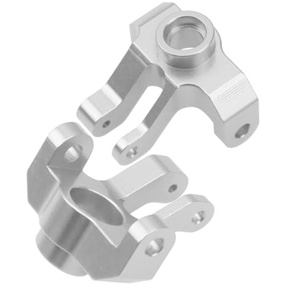 Metal C-Hubs Caster Blocks & Front Steering Blocks & Rear Stub Axle Upgrade Parts Compatible with MN128 MN86s MN86k MN86 G500 1/12 RC Crawler Car (Silver) - color: Silver