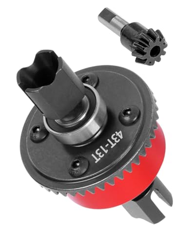 RC 43T Differential & 13T Main Gear Upgrades Part for 1/7 Fireteam/Infraction/Mojave 6s BLX Limitless,1/8 Kraton/Notorious Outcast/Typhon/Talion 6s BLX,Red