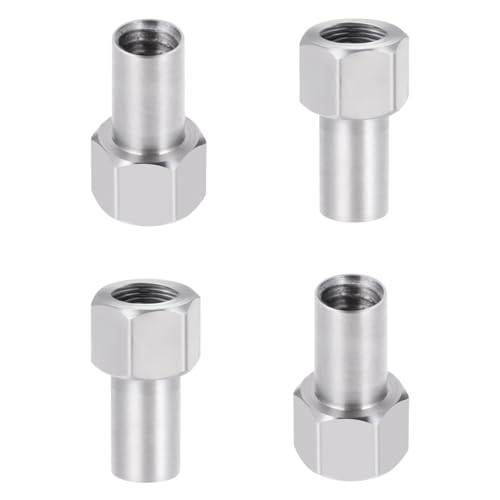 Stainless Steel M2.5 Extended Wheel Nuts 4mm Upgrade for 1/18th TRX4M Defender Bronco K10 High Trail F150 RC Crawler Car Parts - style: 4mm
