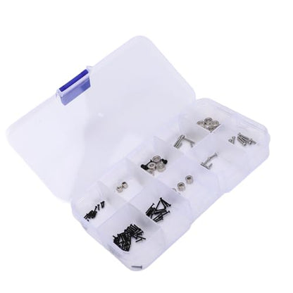 Generic 126PCS RC Screw Kit with Bearings & Nuts, Replacement for SCX30 1/30 RC Crawler Car, Steel Screw Assortment Set for Easy DIY Repair & Maintenance