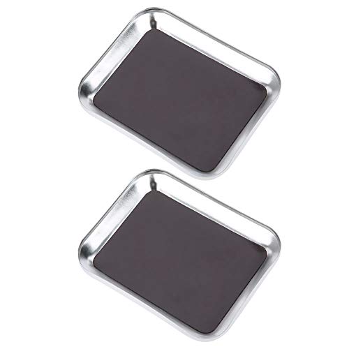 Aluminum RC Repair Screw Tray Magnetic Tool Board for Model Car Boat Drone (Silver) - color: Silver