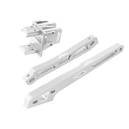 Alloy Center Differential Diff Mount & Front Rear Chassis Brace for Arrma 1/8 Kraton 6S 4X4 RTR V6 Series Upgrade Part Sliver - color: Sliver