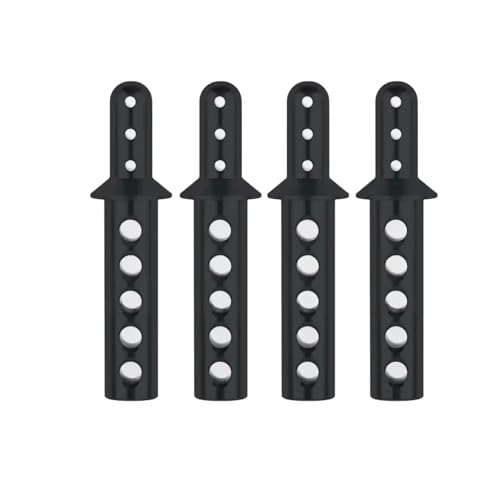 Compatible with HSP 188037 for Redcat for Volcano 94111 1/10 RC Car Truck Upgrade Accessories Parts 4pcs Aluminum Body Post 08007 RC Car Upgrade Parts(Black) - color: Black