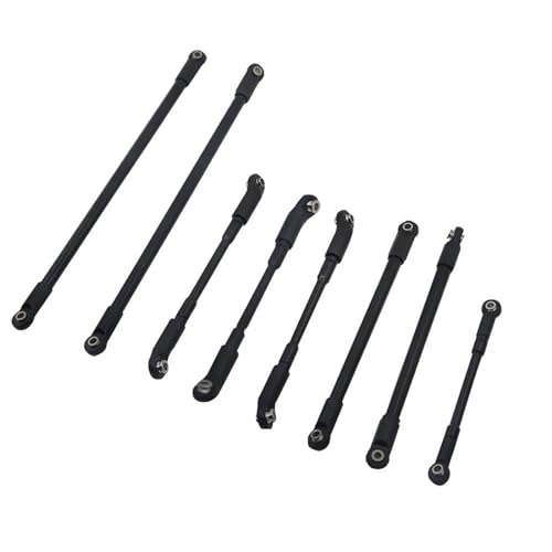 RC Links Linkage Compatible with D110 1/10 RC Crawler Car Model Upgrade Parts Accessorie 8Pcs Aluminum Alloy Link Rod with Ball End Linkage Set
