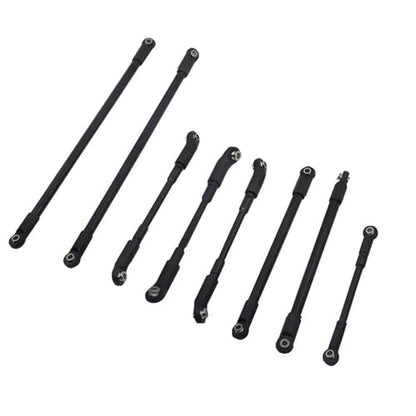 RC Links Linkage Compatible with D110 1/10 RC Crawler Car Model Upgrade Parts Accessorie 8Pcs Aluminum Alloy Link Rod with Ball End Linkage Set