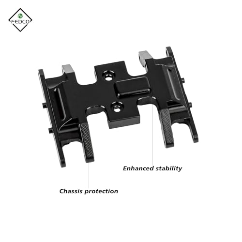 SCX24 Skid Plate Transmission Mount Chassis Heavy Counterweight Gearbox Mount for Axial SCX24 Upgrade Parts 1/24 RC Crawler - color: Black