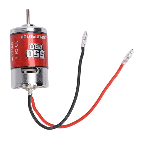 Zunate 550 45T Brushed Motor for RC Crawler Car and Boat, Stainless Steel Cover with Copper Components for Stable Power Output and Consistent Performance Specs