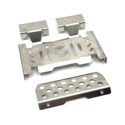 Compatible with YIKONG YK4106 YK4107 1/10 RC Car Upgrade Parts Metal Steel for Chassis Guard Protection Protector Skid Plate RC Accessories