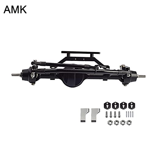 CNC Aluminum Alloy Complete Front Axle for 1/10 RC Crawler RC4WD Ge-Lande II TF2 D110 Yo-ta II Axles (Black) - color: Front Axle