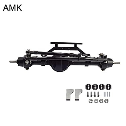 CNC Aluminum Alloy Complete Front Axle for 1/10 RC Crawler RC4WD Ge-Lande II TF2 D110 Yo-ta II Axles (Black) - color: Front Axle