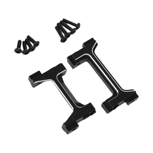 CNC Aluminum Bumper Bracket Set for 1/18 RC Car , Premium Front & Rear Mount for Off Road Crawlers - Black (2PCS)