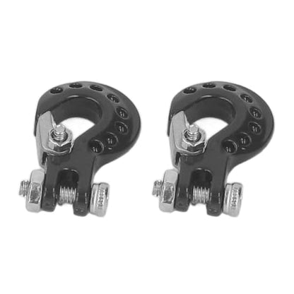 RC Car Tow Hook and Trailer Chain Set, Metal Recovery Style Scale Accessory for 1/10 RC Crawler SCX10 D90 D110 TF2 TRX4 - color: Black
