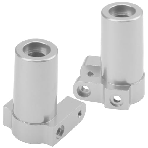Metal C-Hubs Caster Blocks & Front Steering Blocks & Rear Stub Axle Upgrade Parts Compatible with MN128 MN86s MN86k MN86 G500 1/12 RC Crawler Car (Silver) - color: Silver