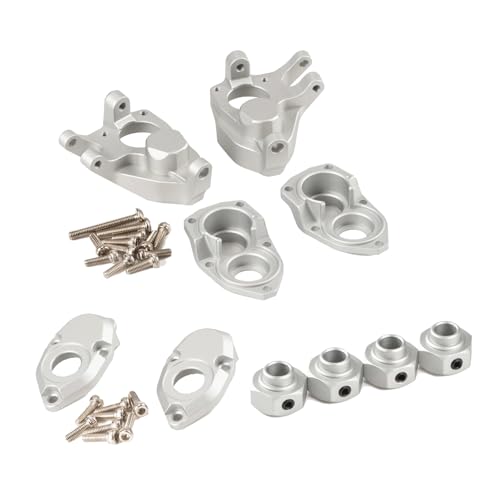 F10 Front Rear Portal Cover Set,CNC Aluminum Front Knuckle Rear Portal Cover 12mm Hex for Vanquish F10 Portal Axle VRD VS4-10 Phoenix (Silver 12mm Hex) - style: Silver 12mm Hex