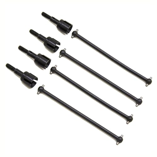 RC Accessory Compatible with HSP 94111 94108 94170 1/10 RC Car Parts Black 4Pcs Steel Dogbone Drive Shaft and Wheel Axle Replacement 08029 02033