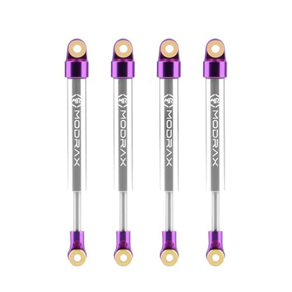 50mm Shock Adjustable Inner Spring for SCX24 AX24, Purple Silver | Ultra-thin CNC Aluminum Micro Dampers, 4 Negative Pressure Modes, Wide-angle Ball Head - color: Purple Silver