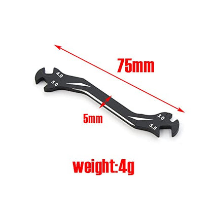 Aluminum Alloy Wrench Spanners Multi-Turnbuckle for RC Car 3/4/5/5.5mm Spanners Model RC Car Repair Tools