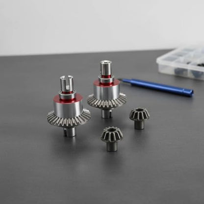 Simhoa Industrial Differential Metal Front Rear Differential Gear Drivetrain Assembly Improved Rotation Balance Enhanced Power Transfer Suitable for Rc Car Hobby Use Terrain Competition Regular