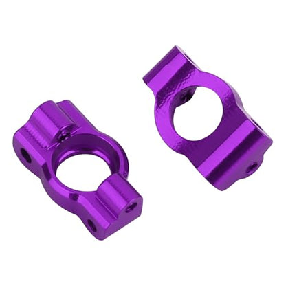 Aluminum Steering Knuckles, C Hubs Front Rear Shock Mount Suspension Arms Transmission Cover Wheel Hex for 1/24 Buggy Losi Micro-B Upgrade Set,8 Set (Purple)-65165 - color: Purple