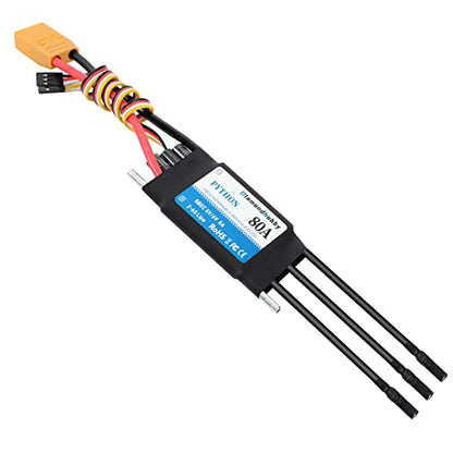 DH 80A 2-6S Waterproof Brushless ESC Electronic Speed Controller with 5V/6V 8A BEC and XT90 4.0mm Banana Head Connector for Model Ship RC Boat - size: 80A