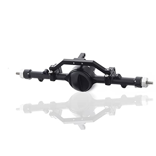 AMK CNC Aluminum Alloy Complete Rear Axle for 1/10 RC Crawler RC4WD Ge-Lande II TF2 D110 Yo-ta II Axles (Black) - color: Rear Axle