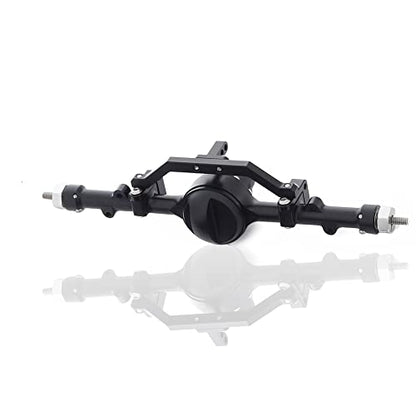 AMK CNC Aluminum Alloy Complete Rear Axle for 1/10 RC Crawler RC4WD Ge-Lande II TF2 D110 Yo-ta II Axles (Black) - color: Rear Axle