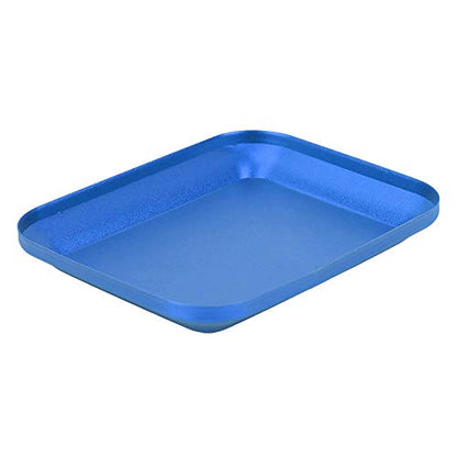 RC Screw Tray Magnetic Parts Holder Small Screw Organizer Storage Tray with Aluminum Alloy for Fuel Vehicle Parts Tools (Blue) - color: Blue