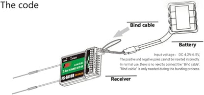 FS-i6X Transmitter and FS-iA10B 10-CH Receiver for RC Models Flysky | 10 Channels 2.4GHz Flysky AFHDS2A | for FPV Quadrotor, Fixed Wing, Car and Boat (Mode 2 Left Hand)