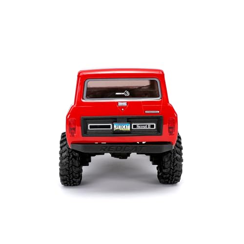 Redcat Racing Ascent-18 Scout II Brushless, 1/18 Scale RC Crawler, 4WD Remote Control Car, Aluminum Chassis, Red/Gold Dust