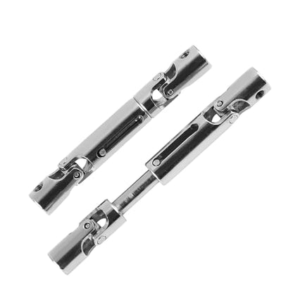 2PCS RC Drive Shaft, 1/16 Scale C24 Vehicle Transmission Shaft, Metal RC Crawler Accessories Compatible with RC Military Truck