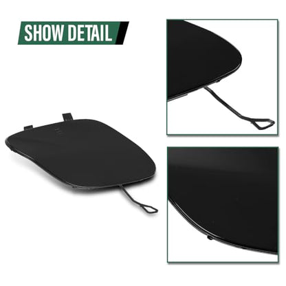 LQI Front Bumper Tow Eye Hook Cover Cap Fit Benz C63AMG W205 C300 2015-2018 | 2058850724, A2058850724 Black - size: Front | Fit Benz W205 C300 C400 C63AMG 2015-2018