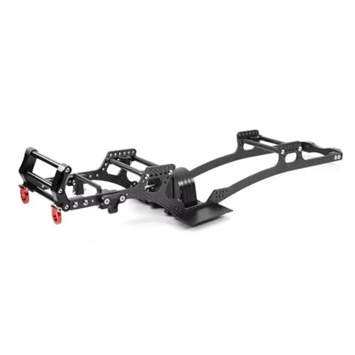 Rc Frame Chassis Parts For Axial For SCX10 1/10 Carbon Fiber Chassis Kit Frame Rail Skid Plate Gearbox Bumper Set RC Crawler Car DIY Upgrades Replacement