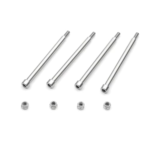 RC Car Upgrade Parts for Traxxas 1/5 rc Car Upgrades Parts Accessories 4Pcs Steel 4X56mm Threaded Hinge Pins A-arm M3 Nut 70510