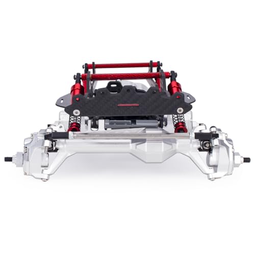 RC Performance Carbon Fiber LCG Chassis Kit with Gearbox Shock Absorber for 1/10 RC Crawler SCX10 Capra Upgrade (Full Chassis Kit) - style: Full Chassis Kit