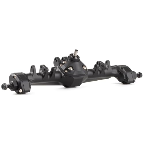 CNC Aluminum F10 Portal Axle Set with BTA Servo Mount, Front Rear Black | with 30T 8T AR44 Style Gears, Pin to Pin Width 188mm, Work with Vanquish VS4-10 Phoenix and 1/10 Scale Crawler LCG Chassis - color: Black