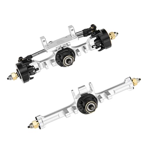 MEUS RACING 5mm ISO V2 TRX4M Axles with Adjustable Servo Mount for TRAXXAS 1/18 TRX4M RC Crawler (Silver) - color: Silver