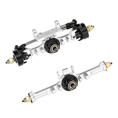 MEUS RACING 5mm ISO V2 TRX4M Axles with Adjustable Servo Mount for TRAXXAS 1/18 TRX4M RC Crawler (Silver) - color: Silver