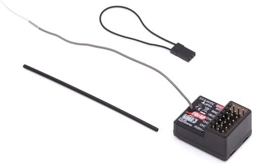 GoolRC Flysky FGr4P Receiver, 2.4GHz 4CH AFHDS 3 Remote Control Receiver PWM/PPM/I.Bus/S.Bus Output Compatible with Flysky Noble NB4+ NB4 Pro+ PL18 RC Transmitter for RC Car Boat