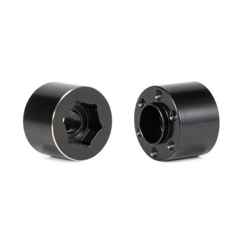 Brass Weights 6mm 9mm 12mm 15mm 22mm Wheel Hex Hub Widen Adapter for 1/10 RC Crawler 1.9 2.2 Wheels Rims SCX10 TRX4 Black (22mm) - size: 22mm