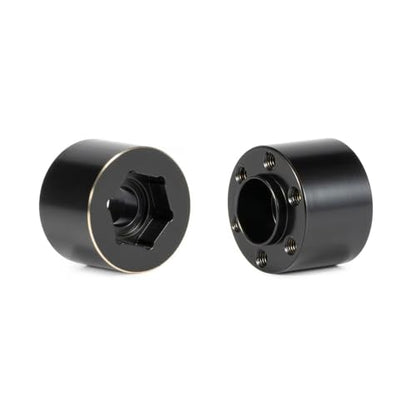 4pcs Brass Weights Wheel Hex Hub Widen Adapter for 1/10 RC Crawler 1.9 2.2 Wheels Rims SCX10 TRX4 Black (6mm) - size: 6mm
