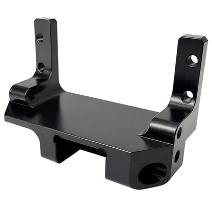 SCX10 III Servo on Axle Mount, AR45P Portal Axle 4-Link Suspension Servo Mount for 1/10 RC Crawler (Black/Silver) (Black) - color: Black