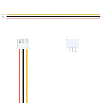 20Pairs JST-XH 2.54mm 3Pin Header Connector Kit with Male and Female Connectors Adapter 200mm 26AWG Flat Wire Cable Compatible with JST XH Plug Adapter (3P) - color: 3P