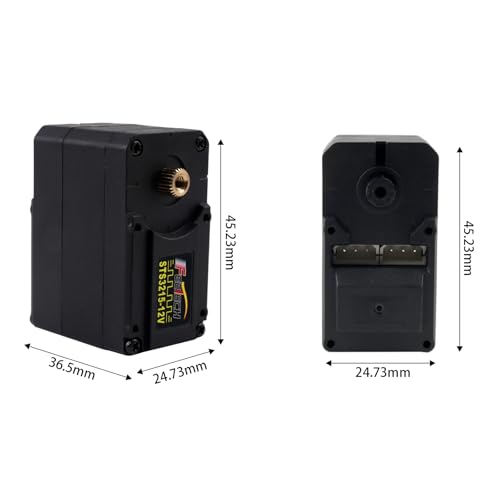 30KG High-Torque Serial Bus Servo 12V 360° Continuous Rotation Programmable Smart Industrial Digital Servo with Controller for RC Car Steering Servo Robotic Arm (1 Servo with 1 Bracket) - style: 1 Servo With 1 Bracket