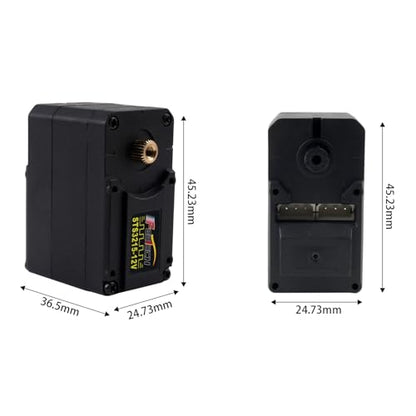 30KG High-Torque Serial Bus Servo 12V 360° Continuous Rotation Programmable Smart Industrial Digital Servo with Controller for RC Car Steering Servo Robotic Arm (6PCS Servos) - style: 6PCS Servos