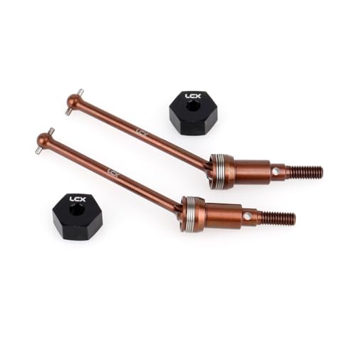 LCX Racing RC Crawler Car Hard Steel Front Rear Universal Joint Driveshafts Clamping Wheel Hex for Arrma 1/14 1/18 Truck Granite Typhon Grom ARA2102 ARA2106, Upgrades Parts Accessories